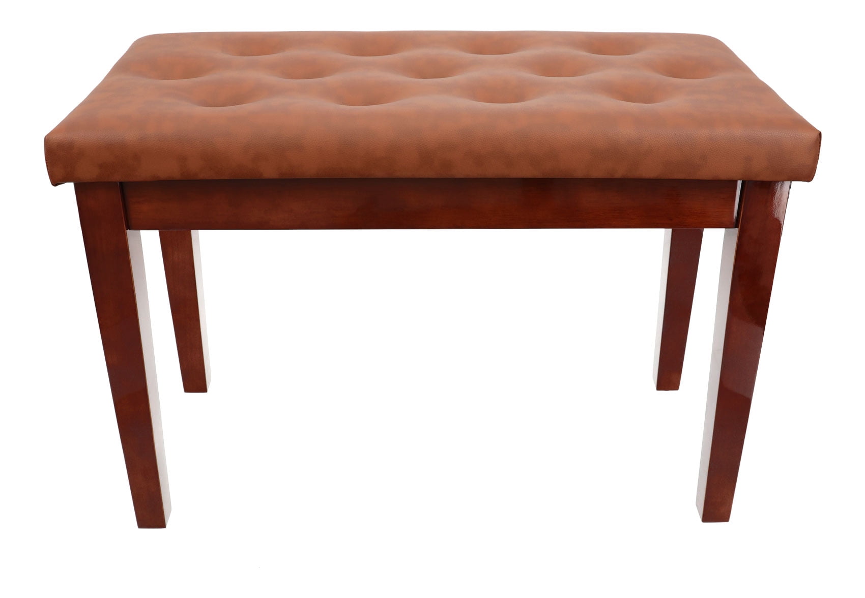 Rockville PB7 BROWN Premium Piano Bench w/Thailand Wood, Comfy Padding + Storage