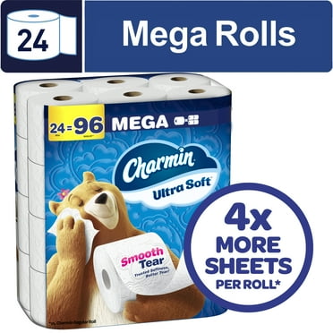 Charmin Toilet Paper Ultra Soft, 24 Mega Rolls
