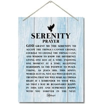 Zomyto Serenity Prayer- God Grant me The Serenity to Accept The Things I Cannot Change, Bible Verse Print, Hanging Printed Wall Plaque Wood Signs, Christian Gift 10 X 8 inch