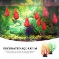 thumbnail image 3 of OULII 2Pcs Plastic Aquatic Plants Coral Tree Shape Lifelike Outlook Orange .4X8.7in, 3 of 4