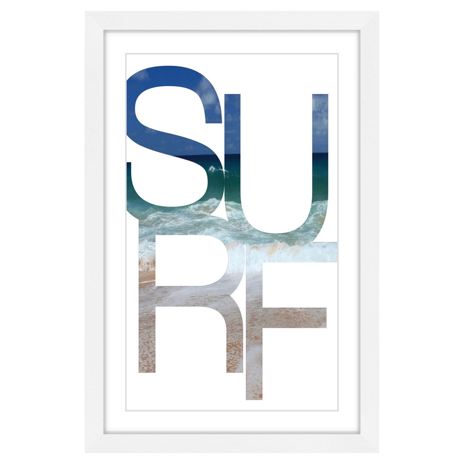 Marmont Hill "Surf Water" by Diana Alcala Framed Painting Print