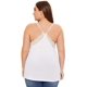 thumbnail image 4 of Camiseta sin mangas con cuello en V para mujer con tirantes finos y encaje Adepaton LRWJ117-5, 4 of 6
