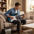 thumbnail image 4 of Costway 39" Electric Guitar Beginner Kit with Amplifier, Classic SSS Pickup, Gig Bag, Capo Blue, 4 of 10