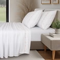 thumbnail image 6 of Pyxie Home Shabby Chic 3-Piece Blush Pink Bow Embroidery Sheet Sets, Twin - Embroidered, 6 of 10
