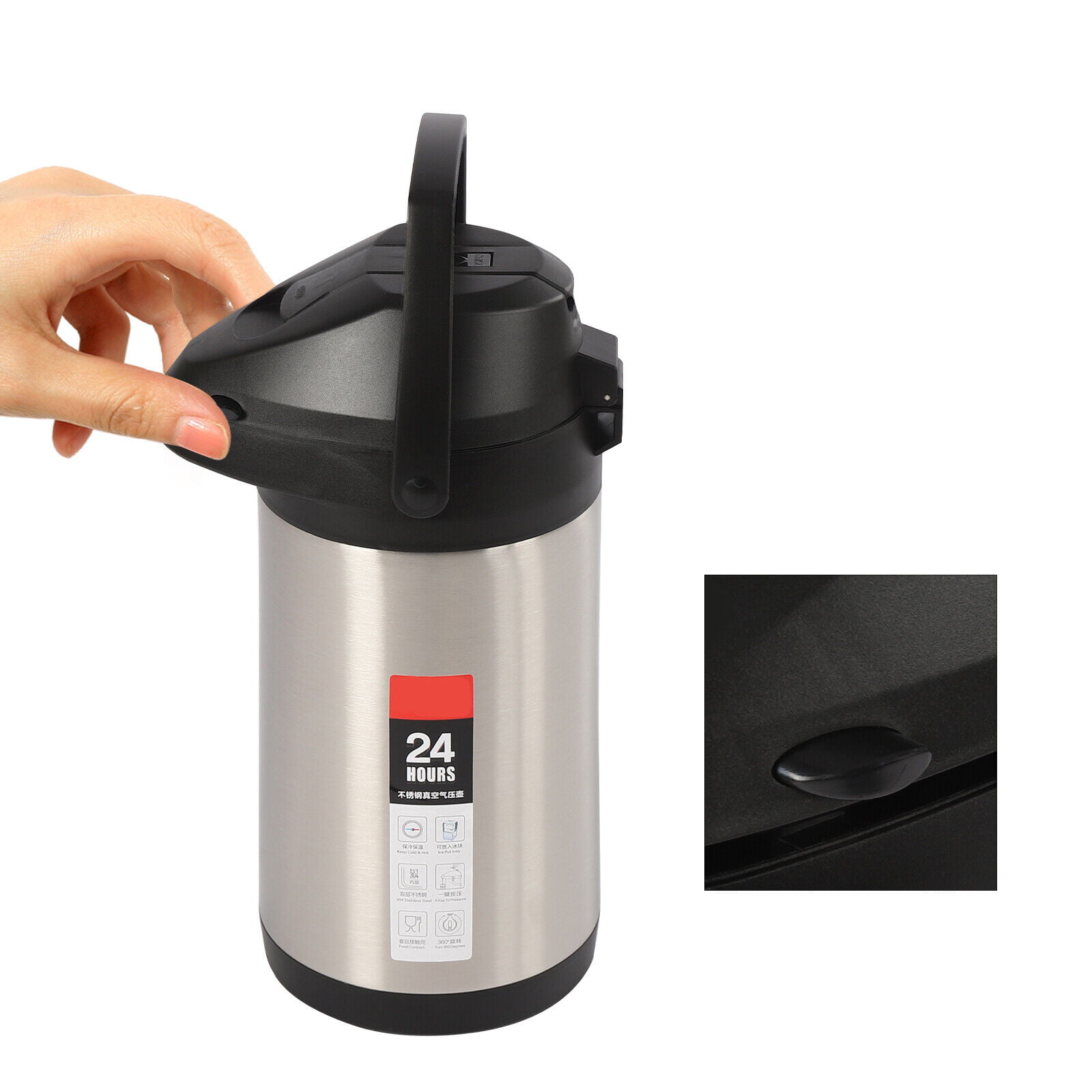 MIDUO 4L Coffee Airpot Insulation Beverage Dispenser Stainless