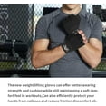 thumbnail image 6 of BEAST RAGE Gym Gloves Weight lifting Gloves Training Anti Slip Padded Palm Half Finger Powerlifting Workout Exercise Gloves for Men and Women (Jet Black, XL), 6 of 9