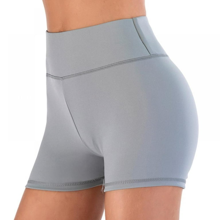Women's Sports Shorts, High Waist Solid Color Breathable Quick-Dry