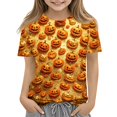 thumbnail image 3 of HAJWOH Halloween Shirts for Toddler Kids Girls 3/4 Sleeve Funny Graphic T-Shirt Casual Crewneck Tunic Tops Halloween Clothing, 3 of 7