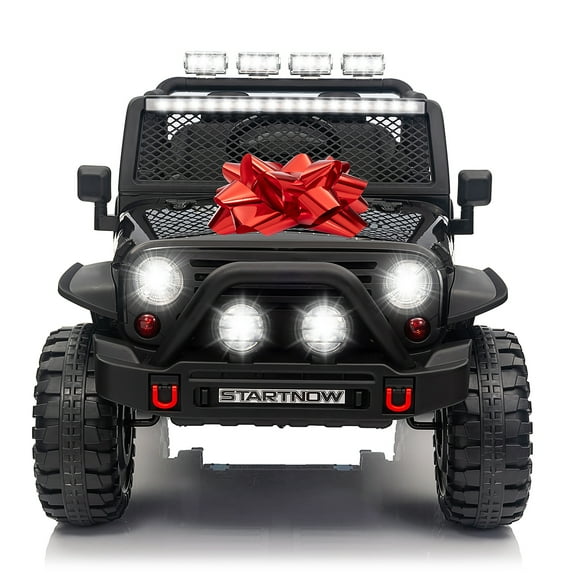 24 Volt Ride on Toys Ride on Truck Car w/ Remote Control 2 Seater, 400W Powered Ride on Spring Suspension Bluetooth Music MP3, Black