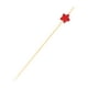 thumbnail image 2 of EeaseMX 100 palillos desechables de bambú con diseño de estrella para frutas, cócteles, bebidas, fiestas, tenedores de bambú (rojos), 2 of 7