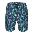 thumbnail image 3 of Logiee Green Christmas Print Socks Print Mens Swim Trunks Quick Dry Board Shorts,Breathable Hawaii Beach Shorts Swimwear Bathing Suits-Small, 3 of 6