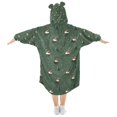 thumbnail image 2 of FORMRS Wearable Blanket Hoodie with Sleeves for Kids Cozy Flannel Sweatshirt, Christmas Forest, 2 of 7
