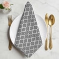 thumbnail image 2 of Cloth Napkins Set of 4 - 20x20 Inches, Modern Geometric Grey Washable Reusable Table Napkins, Abstract Classic Moroccan Minimalist Soft & Absortbent Dining Napkin for Party Wedding Hotel Restaurant, 2 of 9