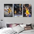 thumbnail image 4 of 3pcs Classic Slam Dunk Basketball Players Kobe Wall Art Poster Scroll Canvas Painting Picture Living Room Decor Home 08x12inch(20x30cm), 4 of 5