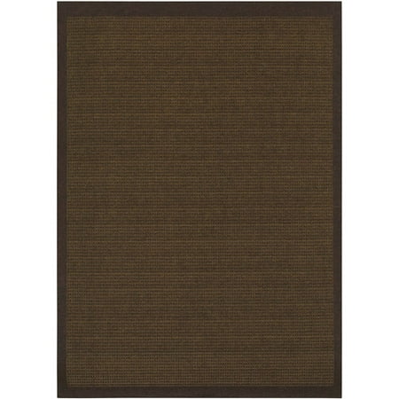 Garden Party Courtyard Indoor/Outdoor Rug, Espresso, 5'6" x 7'6"