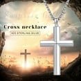 thumbnail image 7 of Coachuhhar Cross Necklace for Men 925 Sterling Silver Crucifix Pendant Necklace Religion Cross Jewelry Gifts for Father Husband Son, 7 of 7