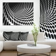 thumbnail image 3 of Designart 'Waves and Circles Black n’ White ' Abstract Canvas Art Print, 3 of 3