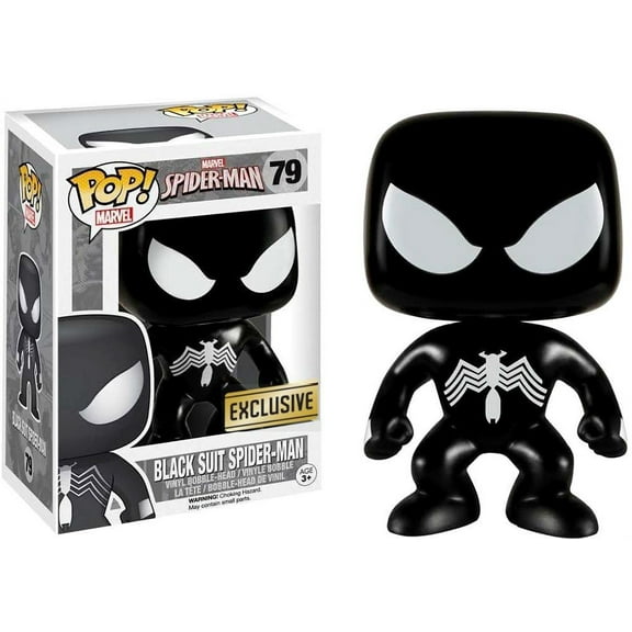 Funko Spider-Man POP! Marvel Black Suit Spider-Man Exclusive Vinyl Bobble Head #79