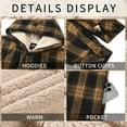 thumbnail image 6 of GENTS BLISS Flannel Shirts for Men Plaid Button Up Men Shirts Fleece Hooded Men Jacket Coat with Pocket, 6 of 11