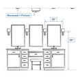 thumbnail image 4 of Progress Lighting 12" Traditional 2 Light White Ceiling Light Decorative Square Glass Shade, 4 of 6