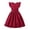 Red, variant on Coerni Kids Girls Flutter Sleeve Pleated Casual Dress Front Ruffle Swing Smocked Dresses Toddler Solid Dance Birthday Frocks