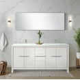 thumbnail image 4 of Lafarre 72 in W White Double Bath Vanity, White Quartz Top and Brushed Nickel Faucet Set, 4 of 5