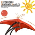 thumbnail image 3 of NiamVelo Hanging Chaise Lounger Chair Floating Arc Stand Air Porch Stand Hammock Patio Swing Chair with Built-in Pillow & Removable Canopy, Orange, 3 of 7