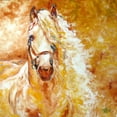 thumbnail image 2 of Baldwin, Marcia 26x26 Black Ornate Wood Framed with Double Matting Museum Art Print Titled - Golden Grace Andalusian Equine, 2 of 4
