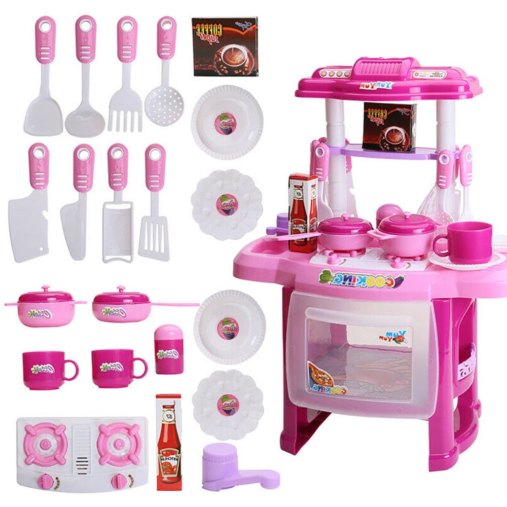 COOLITOYS Kitchen Play Set Pretend Baker Kids Toy Cooking Playset Girls Boys 