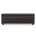 thumbnail image 3 of Simpli Home Kingsley Storage Bench in Brown, 3 of 13
