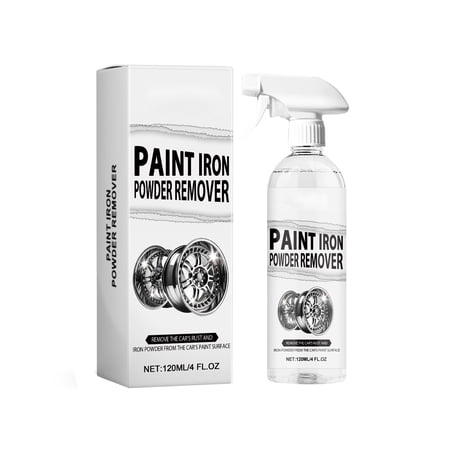 BallsFHK 120ML Wheel Cleaner Iron Removal Spray For Car Detailing Cleans Iron Particles From Car Paint Wheels Motorcycles RVs And Boats