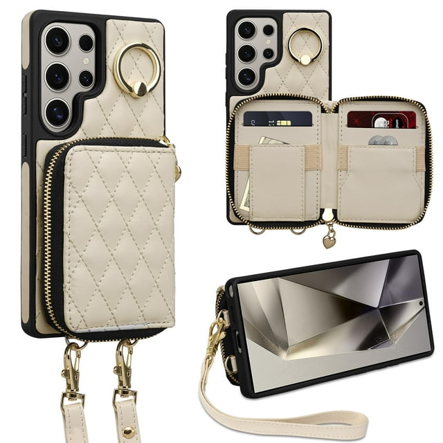 Funda tipo cartera para teléfono celular Keallce Samsung Galaxy S25 Ultra