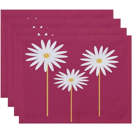 

Simply Daisy 18 x 14 Daisy May Floral Print Placemats Set of 4