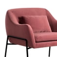 thumbnail image 4 of Benjara Contoured Fabric Upholstered Accent Chair with Reversible Cushions, Blue, 4 of 7