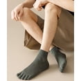 thumbnail image 5 of Summer Men's Five Toe Socks Solid Color Diamond Patterned Short Socks Mesh Breathable Toe Socks Five Toed Split Toe Men's Socks, 5 of 5
