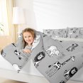 thumbnail image 4 of Manfei Funny Wildlife Full Size Comforter Sets 3-Piece, Kawaii Lion Giraffe Elephant Bedding Comforter Set, Cute Animals Bedding Sets, Lightweight Room Decor, 4 of 8