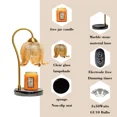thumbnail image 4 of Tulip Flower Warm Candle Lamp French Retro Bedroom Bedside Lamp Fireless Fragrance Atmosphere Table Lamp, 4 of 6