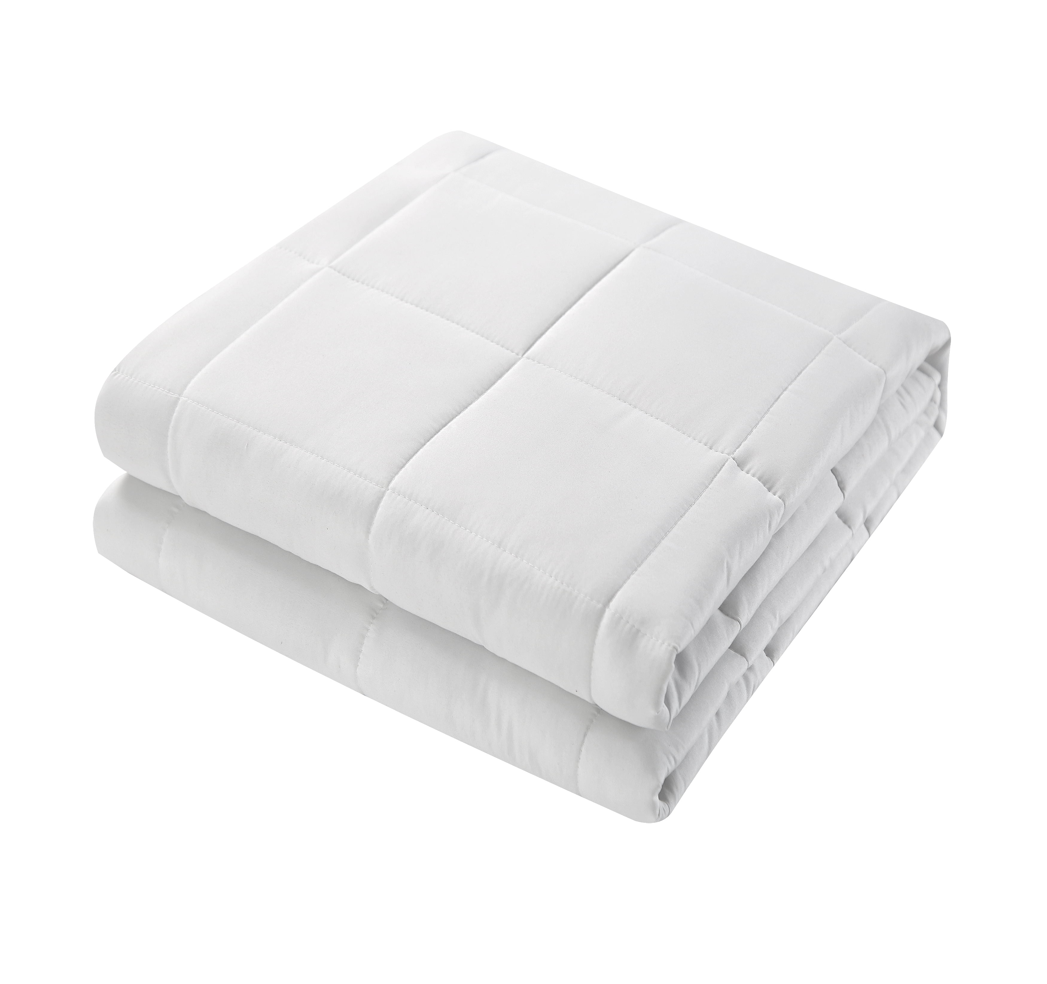 Well Being Soft Weighted Blanket (12lbs, 48"x72", Full Size), White