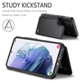 thumbnail image 6 of Mantto Case for Samsung Galaxy S21 with Card Holder, Retro PU Leather RFID Blocking Credit Card Slots Double Magnetic Clasp Flip Kickstand Shockproof Phone Cover for Samsung Galaxy S21,Black, 6 of 9