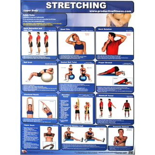  Stretch & Flex Poster Exercise for Workplace Guide Employees  Employers (Pack 2) : Office Products