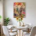 thumbnail image 6 of Canvas Wall Art Elephant Canvas Art Print Animal Floral Garden Oil Paint Style Pictures Wall Decor for Living Room Bedroom Artwork Decorations Stretched Framed Ready to Hang 12"x16", 6 of 9