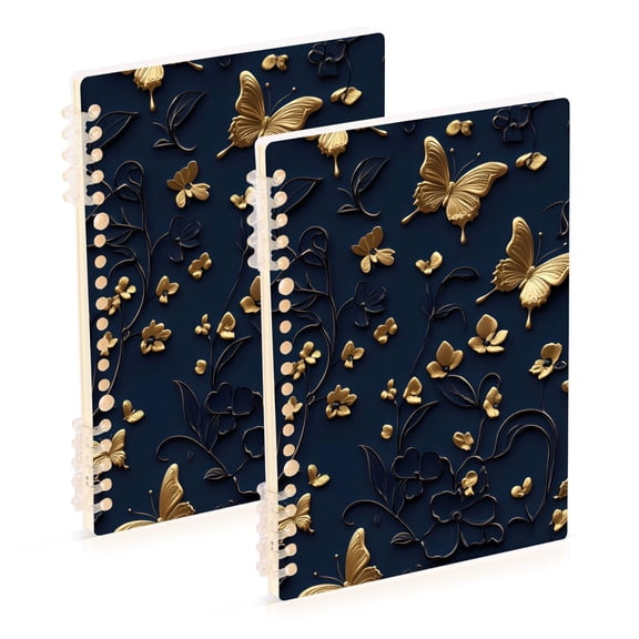 joogoo Spiral Journal Notebook 3d Butterflies-d6 College Ruled Notebooks 8.3" x 5.7" 2 PCs