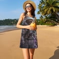 thumbnail image 3 of Balery Cat Astronaut In Space Vestidos de verano para mujer con estampado: vestido holgado sin mangas, vestido playero informal y cómodo para días calurosos., 3 of 7