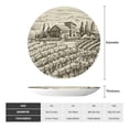 thumbnail image 2 of Bingfone Vineyard Landscape Print Bone China Dinner Decorative Plates,Handmade Ceramic Dinner Plate with Stand for Home Club-6in, 2 of 6