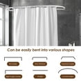 thumbnail image 4 of 13FT Ceiling Curtain Track, Flexible Curved Curtain Track Ceiling Mount, Bendable Sliding Curtain Rails System, Divider Curtain Track System for Curtain Shower Room Divider Curtains, 4 of 8