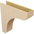 thumbnail image 5 of 9"W x 36"D x 36"H Thin Legacy Rough Cedar Woodgrain TimberThane Corbel, Primed Tan, 5 of 6