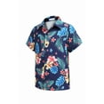 thumbnail image 6 of Arshiner Boys Outfit Summer Hawaiian Short Sleeve Button Down Shirt and Shorts for Beach, 6 of 8