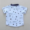 thumbnail image 6 of Tfken Boys Outfit Set Size 3 Years-4 Years Kids Baby Star Letter Gentleman Shirt Tops Shorts Outfits Set Toddler Boy Outfit Blue, 6 of 9