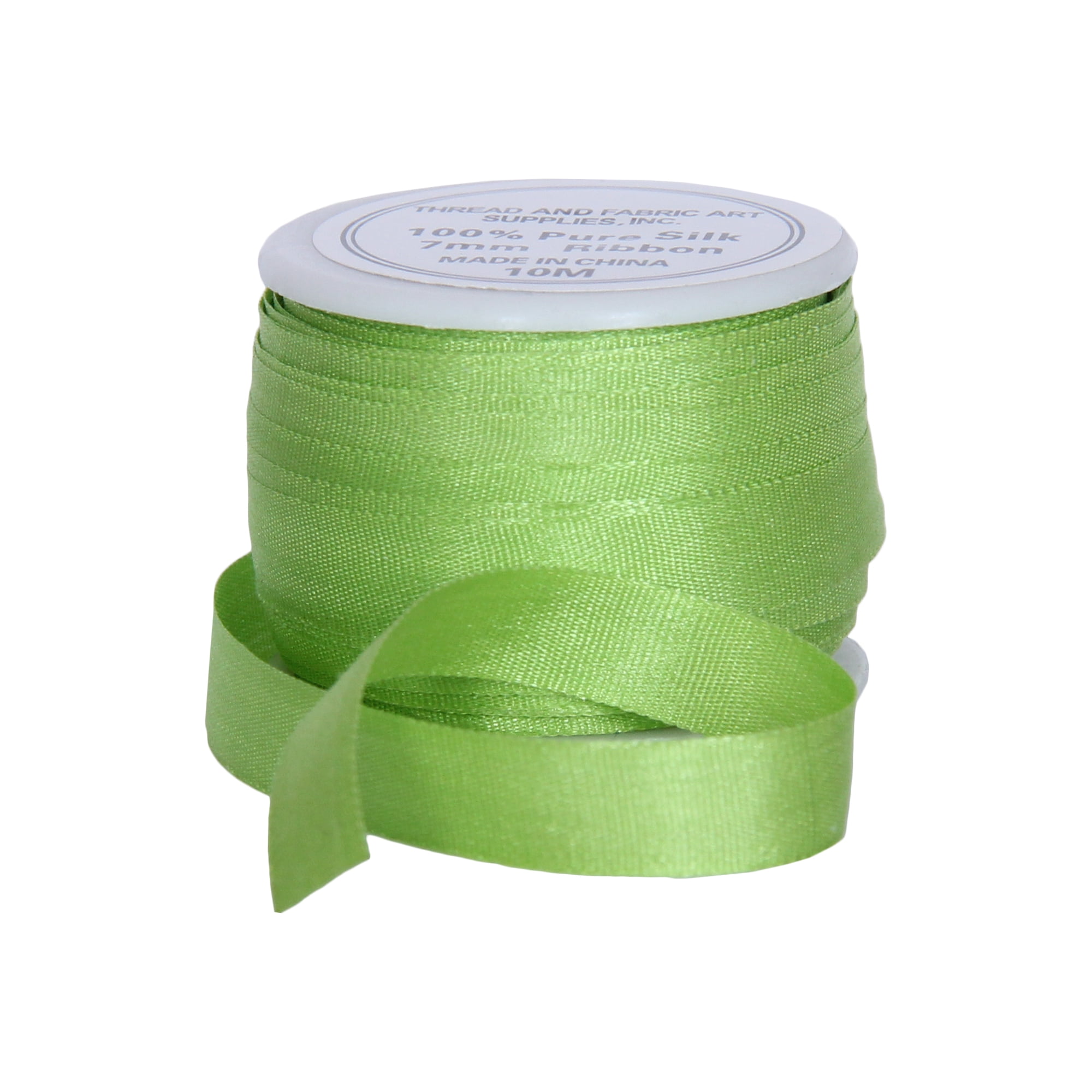 700-3 Sizes No 50 Colors Threadart 100/% Pure Silk Ribbon 4mm Natural