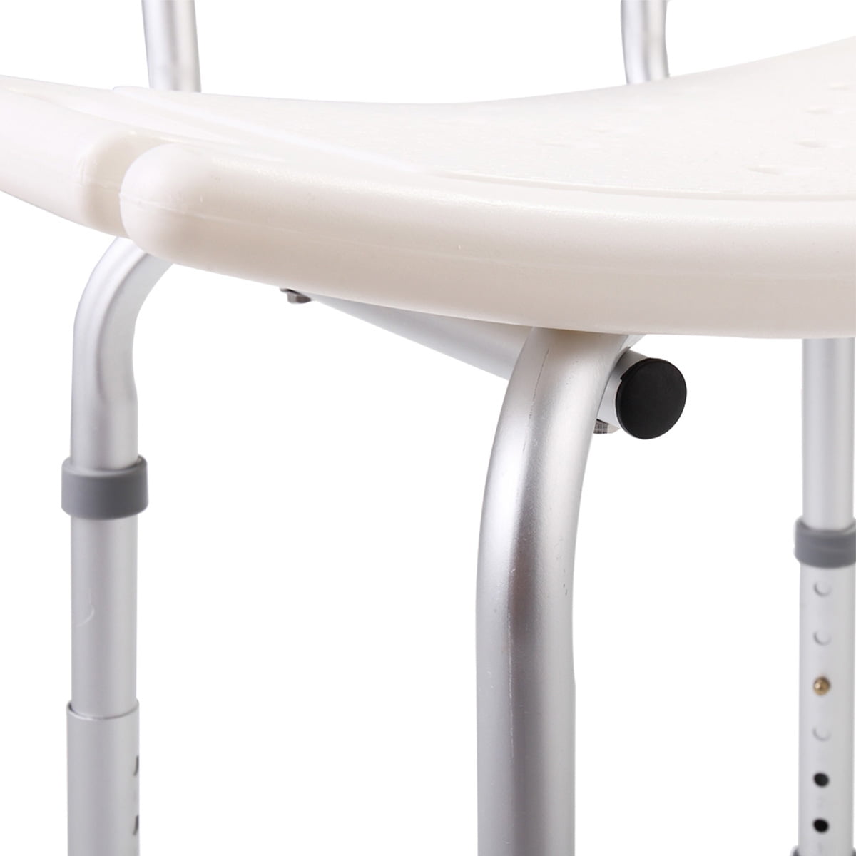 Lowestbest Shower Chair Bath Seat for Bathtubs, Adjustable Bathtub Stool Seat with Aluminum Legs, Bath Chair, White